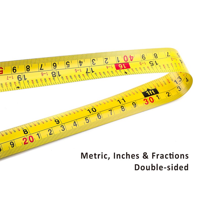 HEIKIO Tape Measure 10M (33FT), Double-Sided Metric and Inch Scale