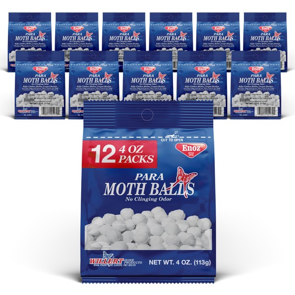 Enoz para Moth Balls, Kills Clothes Moths and Carpet Beetles,
