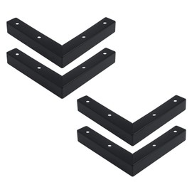 Geesatis Furniture Feet Metal Furniture Legs 1 inch / 25 mm Height for Cabinet Sofa Table Replacement Parts, with Mounting Screws, Matte Black, 4 Pcs