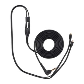 Mmcx Cable, Se215 Se425 Se535 Se846 Ue900(Black in Ear Monitor Headphone Replacement Wire Without Microphone) Braided Headphone Wire Fit for (Black Wheat Free)