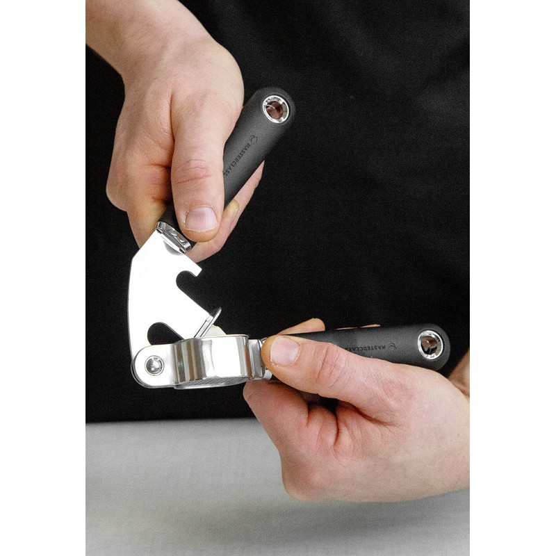 MasterClass Garlic Press with Soft Grip Handle, Stainless Steel, 17.5