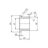 Plain bearing with collar GFM-2830-36, diameter d1 = 28 mm,