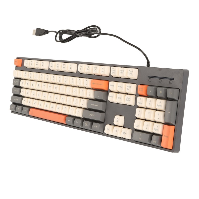 104 Keys Wired Keyboard 3 Colors Cute Gaming Keyboard USB