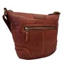 Rowallan Deep Tan Roxburgh Rustic Leather Shoulder Bucket Crossbody Small