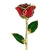 Red 24k Gold Rose with Crystal Vase - Real Rose