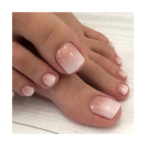 Does Not Apply Press on Toenails Ombre Pink Fake Toe