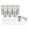 PATIKIL 12x20mm Standoff Screws, 12 Pack Stainless Steel Wall Mount