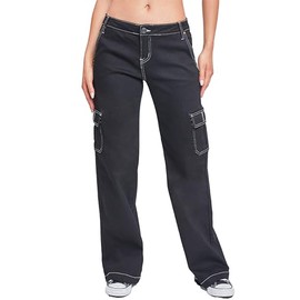 YMI Jeans Women's Cargo Skater Pants, Black, 09