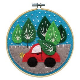 Felt Applique 6" CAR Scene