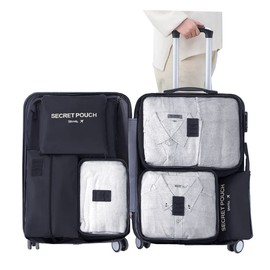 Natiform 7-Piece Label Pouch Travel Storage Luggage Organizer Bag