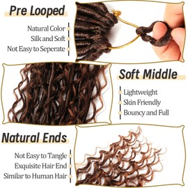 18 inch goddess locs crochet hair (T30, 18 Inch(Pack of 8))