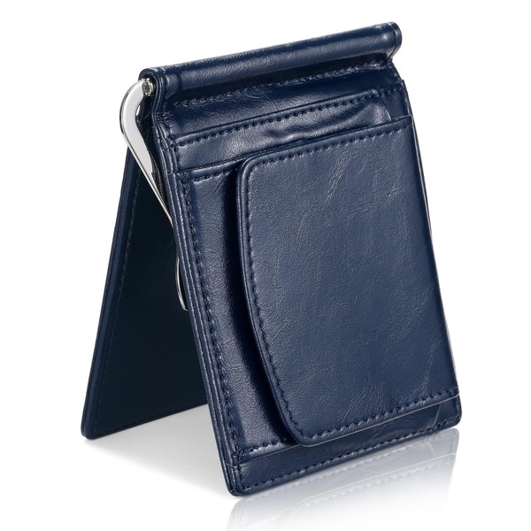 JOAIAO Men's Bi-fold Leather Bifold Wallet Coin Purse for Gentlemen,