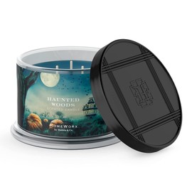 HomeWorx by SLATKIN + CO. Candle- Haunted Woods, 18 oz. Premium Scented Candle - 30-55 Hours Burn Time