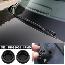 2PCS Car Front Rear Windshield Wiper Arm Nut Cover Spindle Cap Compatible with Discovery 3 & 4 LR3 LR4 Range Rover Sport DKG500011PMD Plastic Black