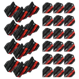 WINMAU Rhino Stripe Design Dart Flights - 10 sets per pack (30 flights per pack) (Red)