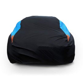 MORNYRAY Waterproof Car Cover All Weather Snowproof UV Protection Windproof Outdoor Full SUV Car Cover, Universal Fit for SUV (Fit SUV Length 163-172 inch, Blue)