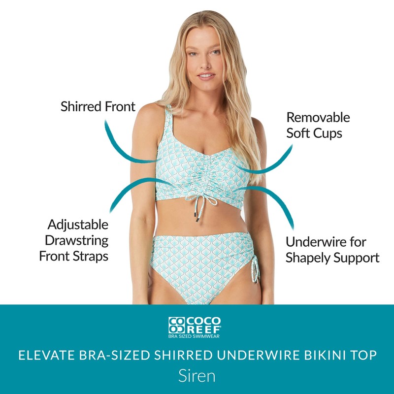 Coco Reef Elevate - Parte superior de bikini con aros