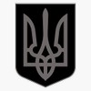 Magnet Ukraine Coat of Arms in Black and Silver Magnetic