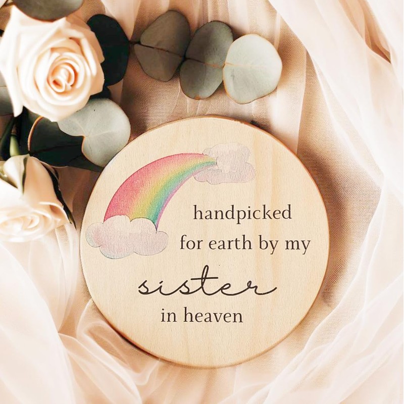 Handpicked By My Sister in Heaven Pregnancy Announcement Rainbow Baby