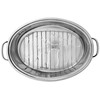 Fox Run Oval Roaster Set, Stainless Steel, 10-Quart
