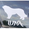 Custom vinyl stickers decals Pyranees With Add Your Pets Name.