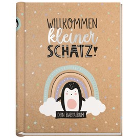 Baby Album [Happy Pingu] Baby Diary for Pregnancy and the First Year | Memory Album for Birth | Welcome Little Treasure! | Sustainable & Climate Neutral