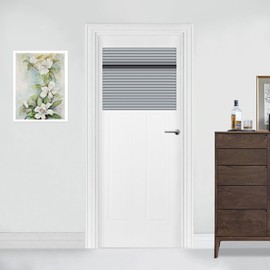 Muamar Small Door Window Curtains Privacy Thermal Insulated Door Covering Blackout Window Curtains for Patio French Door Front Door, W25 x L20 inch, 1 Panel, Grey