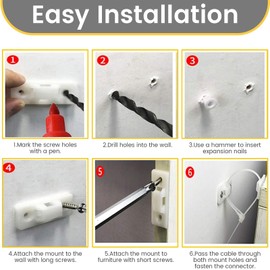 Kiddies Furniture Straps (12 Pack) Baby Proofing Anti Tip Furniture Anchors Kit, Cabinet Wall Anchors Protect Toddlers from Falling Furniture, Adjustable Child Safety Straps Earthquake Resistant