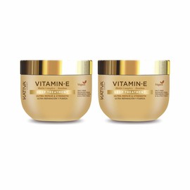 2 Pack KATIVA Tratamiento Intensivo con Vitamina E + Complejo Biotina y Bamboo x300mL