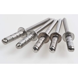 GESIPA 50 x steel blind rivets, diameter 4.8 x 15.0 mm, PolyGrip, rivetable material thickness: 6.0-11.0 mm, rivets in industrial quality, buy hollow rivets from the professionals of blind rivet technology