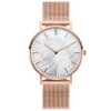 Basfur Dress Watch Fe-Montre-063-01, Rose gold band / white dial,