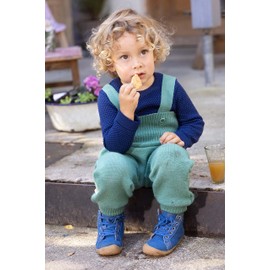 Disana Knitted bib shorts, 100% organic merino wool GOTS, IVN Best | with high waistband | newborn baby toddler child unisex | made in Germany, Blackcurrant