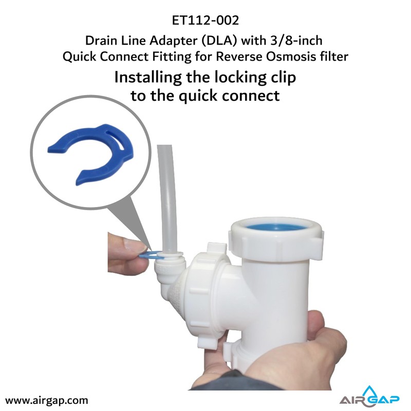 Drain Line Adapter (DLA) with 3/8-inch Quick Connect Fitting for