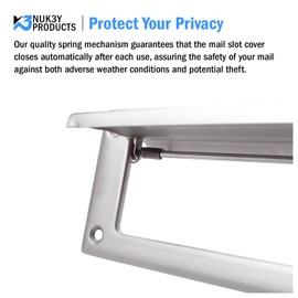 Nuk3y Solid Brass Mail Slot with Sleeve (Satin Nickel, 13" x 3.625")