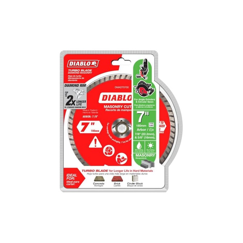 Diablo Diamond Turbo Masonry Cut-Off Disc - Ideal for Cutting