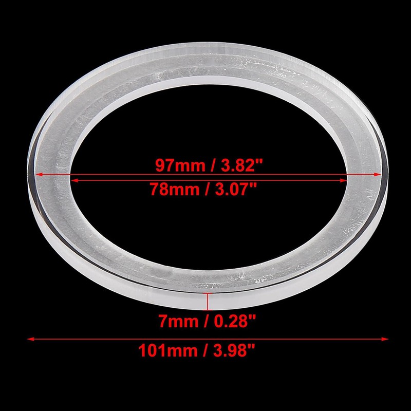 MACHSWON 2Pcs Car Speaker Spacer Ring Mounting Spacer Plate Transparent