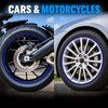 32-Piece Reflective PVC Motorcycle Wheel Rim Stripe Decal Set for