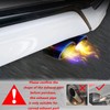 Vechkom 2.5 Inlet Dual Exhaust Tips Blue curved Stainless Steel