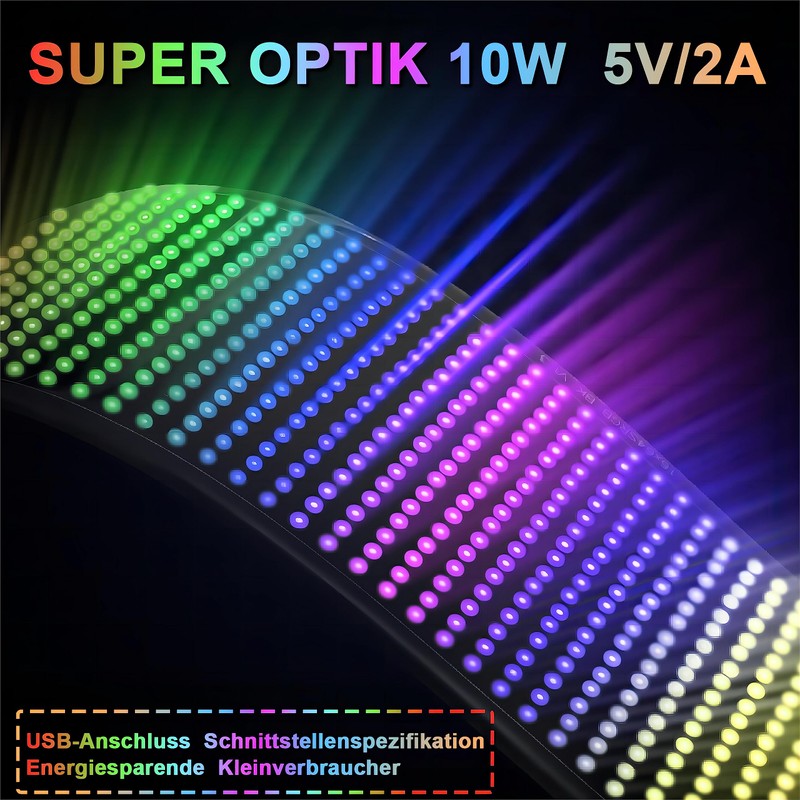 JDVOOTD Flexible LED Display Board, 47.5 x 12 cm LED