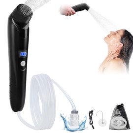 Laporook Portable Shower for Camping - Camp Shower with Rechargeable Battery and Filtered, Waterproof Handheld Shower Head Outdoor Shower for Hiking, Beach Washing, Travel, Pet Bath, Car Washing