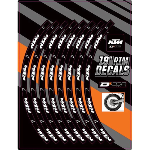 DCOR D'COR Rim Decals 19" KTM Logo Rear 40-80-203