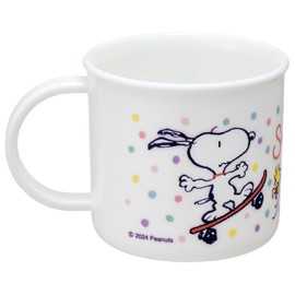 Skater KE4AAG Snoopy Skateboard Lunch Box, Plastic Cup, 6.8 fl oz (200 ml), For Kids, Antibacterial, Dishwasher Safe, Made in Japan