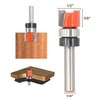 Akylin Pattern/Template Flush Trim Router Bit - 1/4" Shank, 1/2"