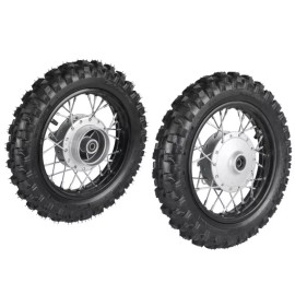 Unbranded 2.50-10 Tire Wheel Drum Brake for Coolster SSR Baja CRF50 70cc DRZ70 Pit Bike - Front+Rear wheel tire