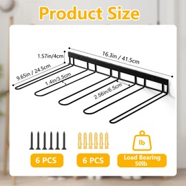 Plowatxi 8 Pair Boot Rack Wall Mount for Entryway Garage Mudroom Closet Indoor Outdoor - Wader Hangers for Drying Fishing Rain Hiking Tall Cowboy Boots - Boot Hanger Holder for Storage Organizer