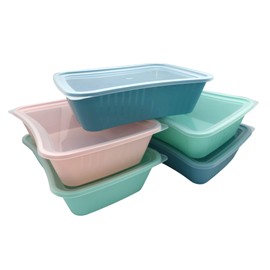 Mypicompany. Tupperdosen Set of 5 x 2000 ml Food Storage Containers with Lids in Pastel Colours, BPA-Free