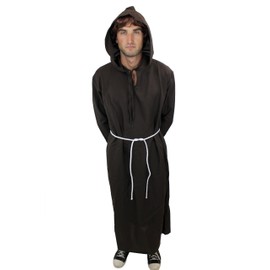 Dress Me Up Men's Monk / Priest Costume, Monk’s Cowl, Monastery Brother, Sizes S / M, L / XL, XXL, xl
