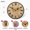 TAHEAT World Map Wall Clock, Large Classic Wooden Clocks, Quiet