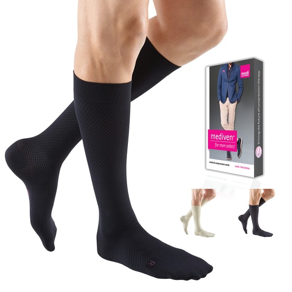 Medi for Men Knee High Select Socks - 15-20mmHg Grey V Reg Reg S040235