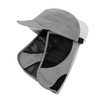 Clakllie Flat Brim Baseball Cap with Neck Flap Quick Dry